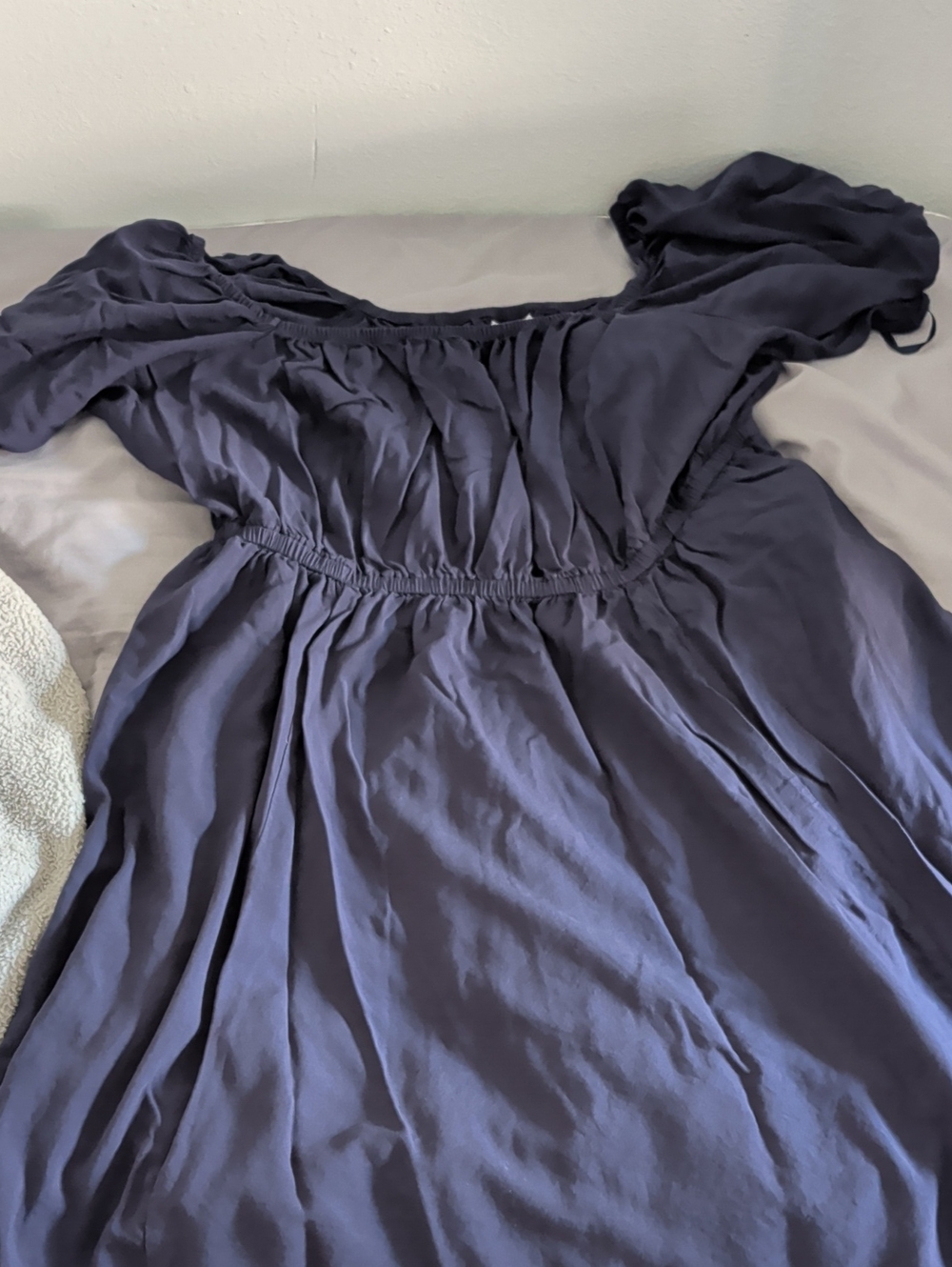 Women’s Off-Shoulder Navy Blue Dress- Torrid
